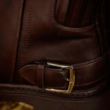 ILONA BROWN LEATHER BELT BOOTS