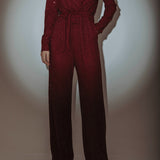 GLITTERING HOUR JUMPSUIT BORDEAUX
