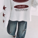 CALIFORNIA HUSTLERS BORDEAUX/WHITE LONGSLEEVE SHIRT