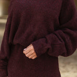 GRETCHEN BORDEAUX KNITTED DRESS