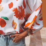 MURCIA WHITE FLOWER BLOUSE