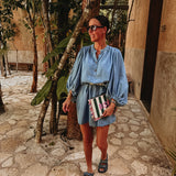SOLECITO BLUE DENIM DRESS