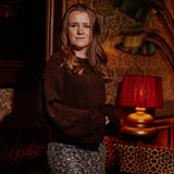 SNOWFALL SHINE BROWN SEQUIN SKIRT