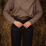 LIORA TAUPE CAPE SWEATER