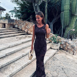 IZABEL BROWN FLOWER DRESS