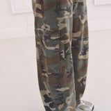 KHAKI ARMY CARGO BALLOON PANTS 12259