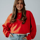 AZALEA CORAL RED SWEATER