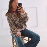 CLEMENCE BROWN LEOPARD SWEATER