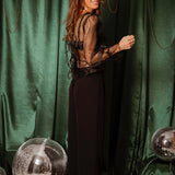 SEE-THROUGH BLACK BLOUSE