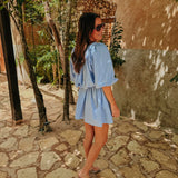 BORN FOR SOL LIGHT BLUE DRESS