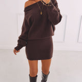 JULIET BROWN KNIT DRESS
