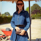 CHARLIE BLUE DENIM TWO-PIECE SET