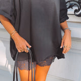 FAYE BLACK OVERSIZED T-SHIRT