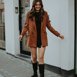 KAYLA CAMEL SUEDE BLAZER