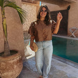 HABIBA BROWN MUSTHAVE BLOUSE