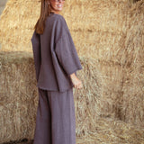 ODELE BROWN TWO-PIECE SET