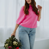 JOLIEN PINK SPRING SWEATER