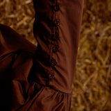 PRUDENCE BROWN BUTTON BLOUSE