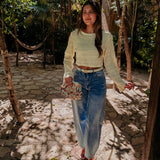 AVENTURA LIGHT YELLOW RUFFLE TOP