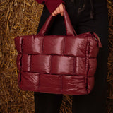 TAVRONA BORDEAUX PUFFER BAG