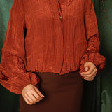 LUMINESCENCE TERRACOTTA BLOUSE