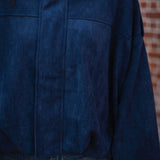 HYACINTH DARK BLUE SUEDE JACKET