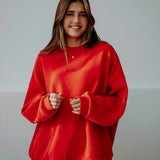 AZALEA CORAL RED SWEATER