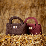 ABBY BROWN SUEDE BAG