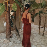 GUADALAJARA TERRACOTTA BROWN TWO-PIECE SET