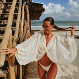 JARABE ECRU CROCHET BLOUSE