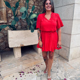 CARMELA RED MUSTHAVE DRESS