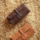 WESTERN BROWN SUEDE POCHETTE