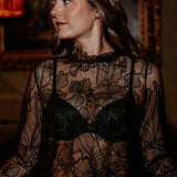 MISLETOE BLACK LACE BLOUSE