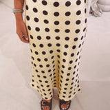 YADE BUTTER YELLOW POLKADOTS SKIRT