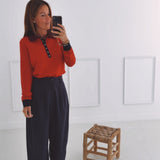 KENZIE RED POLO SWEATER