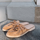 MARLA TAUPE FRINGE LOAFERS