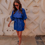 BOUCHRA BLUE DENIM DRESS