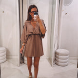 SANDRINE MOCHA DRESS