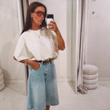 BLUE DENIM BERMUDA SHORT A3797