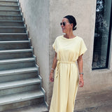 EL BOUDRIA YELLOW BRAID DRESS