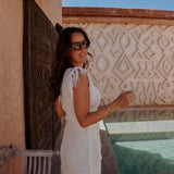 SEFROU ECRU CROCHET DRESS