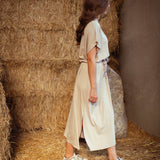 EL BOUDRIA BEIGE BRAID DRESS