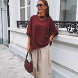 FAYE BORDEAUX OVERSIZED T-SHIRT
