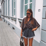 LUCY DARK GREY DENIM SHORT