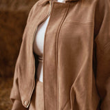 AGATHA BEIGE SUEDE JACKET
