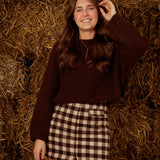 LUMEA BROWN KNIT SWEATER