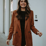 KAYLA CAMEL SUEDE BLAZER