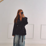 WINSLET DARK BLUE BELT BLAZER