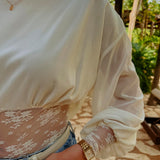 ZORAIDA ECRU LACE BLOUSE