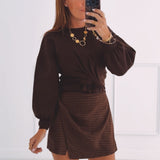 BELINDA BROWN CHECKERED SKORT